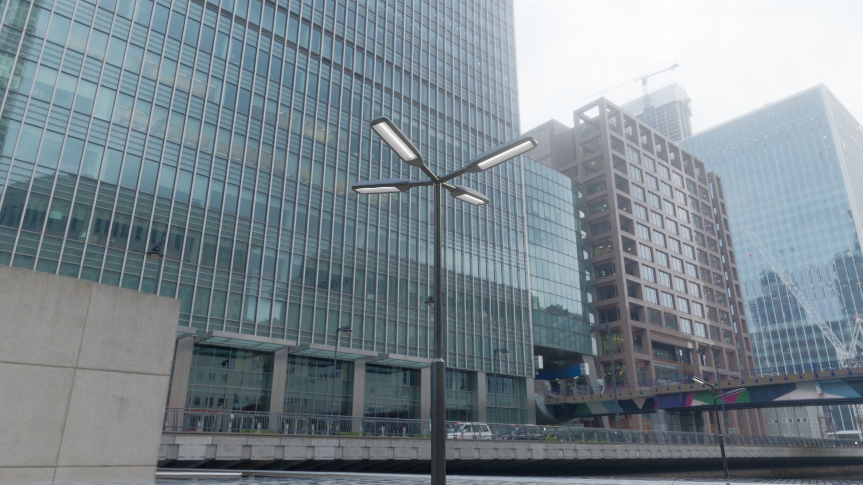 Street Light 11 version 4  3m with pole 3 Low-poly 3D model_78