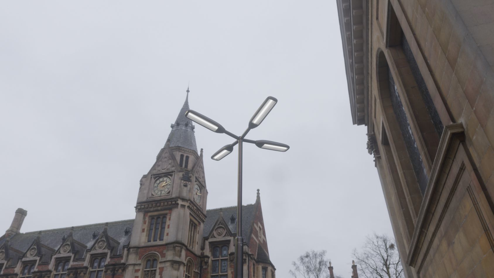 Street Light 11 version 4  3m with pole 3 Low-poly 3D model_99