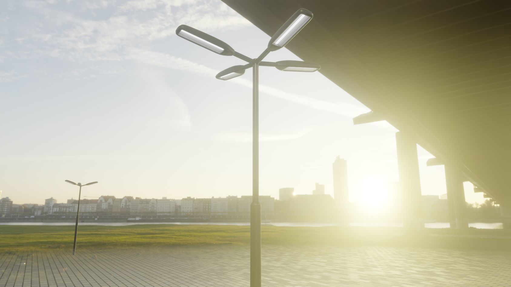 Street Light 11 version 4  3m with pole 3 Low-poly 3D model_57