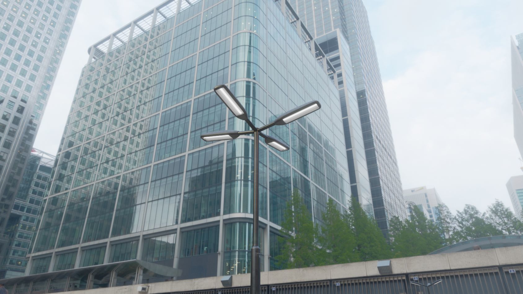 Street Light 11 version 4  3m with pole 3 Low-poly 3D model_63