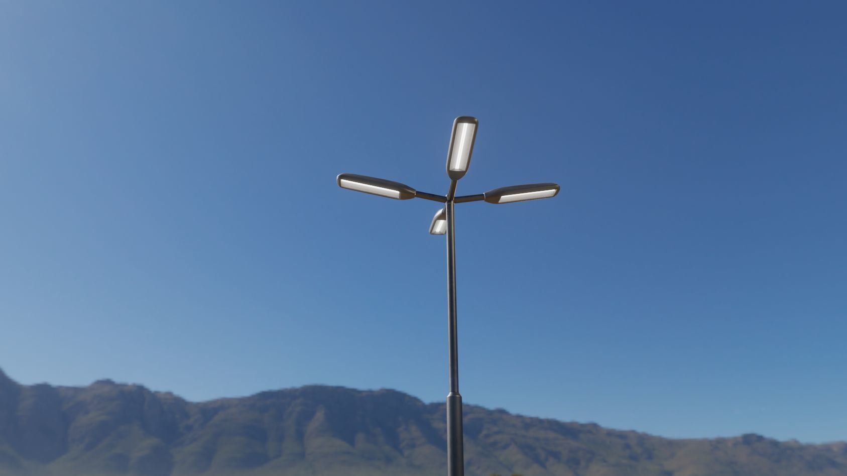 Street Light 11 version 4  3m with pole 3 Low-poly 3D model_50