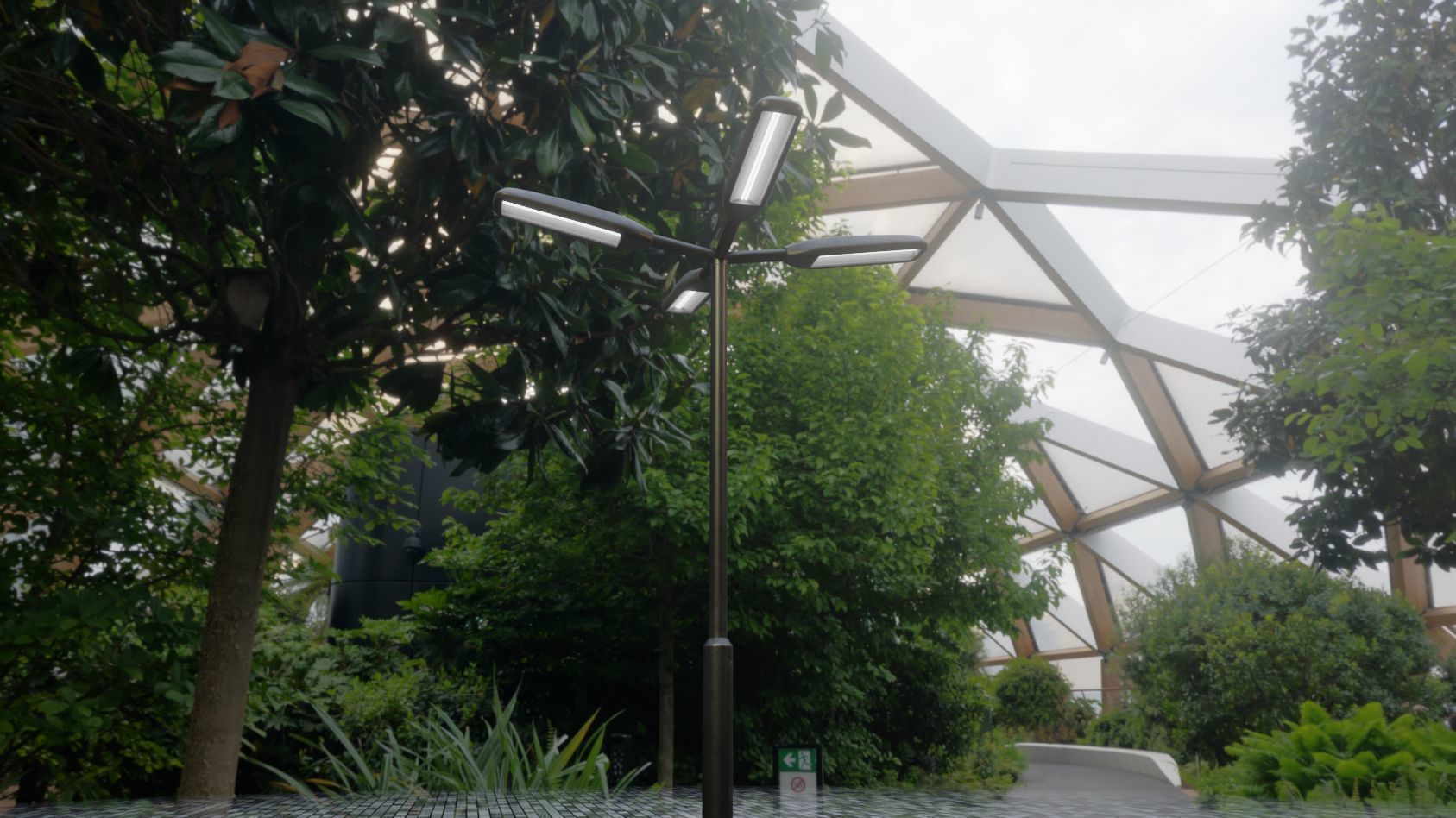 Street Light 11 version 4  3m with pole 3 Low-poly 3D model_92