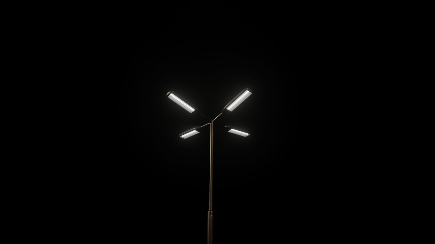 Street Light 11 version 4  3m with pole 3 Low-poly 3D model_98