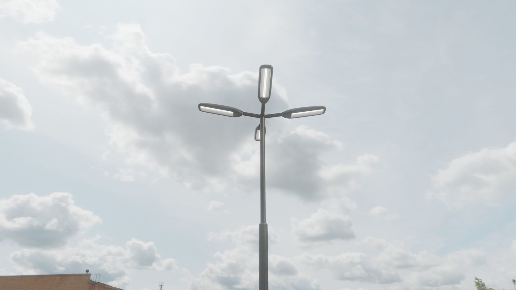 Street Light 11 version 4  3m with pole 3 Low-poly 3D model_83