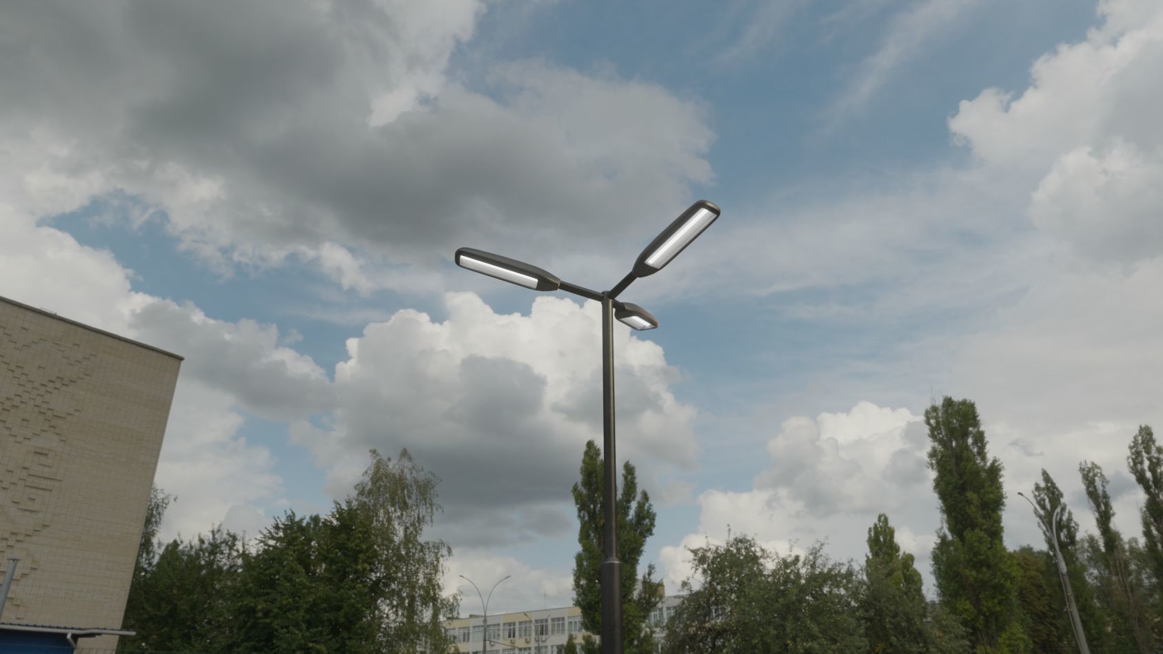 Street Light 11 version 3  3m with pole 3 Low-poly 3D model_51