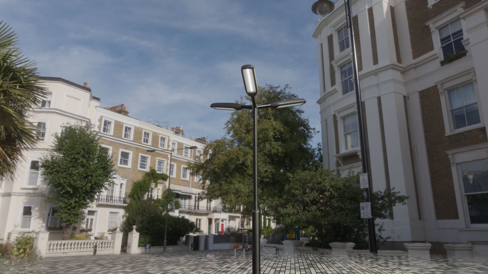 Street Light 11 version 3  3m with pole 3 Low-poly 3D model_77