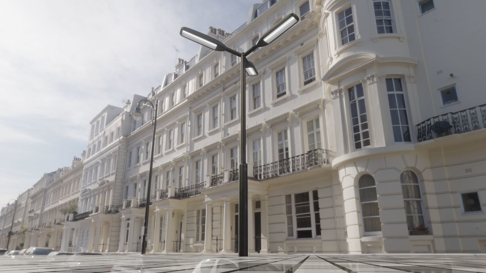 Street Light 11 version 3  3m with pole 3 Low-poly 3D model_62