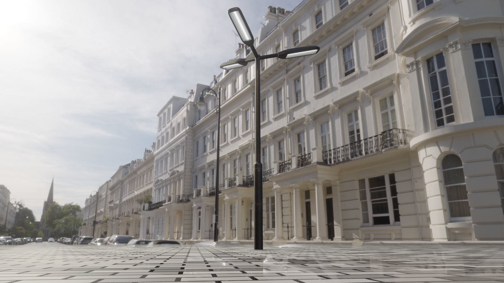 Street Light 11 version 3  3m with pole 3 Low-poly 3D model_4