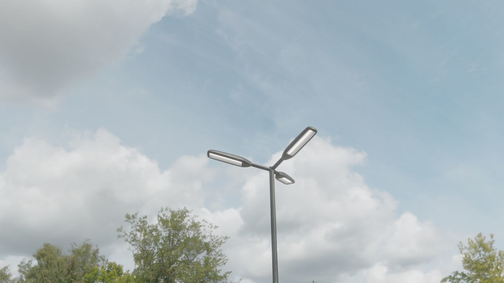 Street Light 11 version 3  3m with pole 3 Low-poly 3D model_18