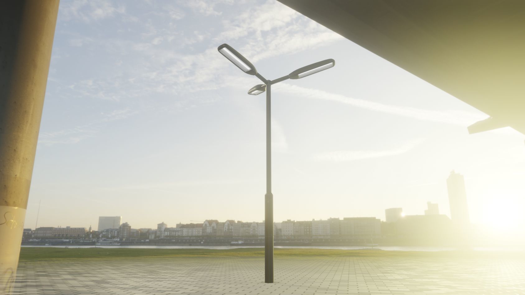Street Light 11 version 3  3m with pole 3 Low-poly 3D model_37