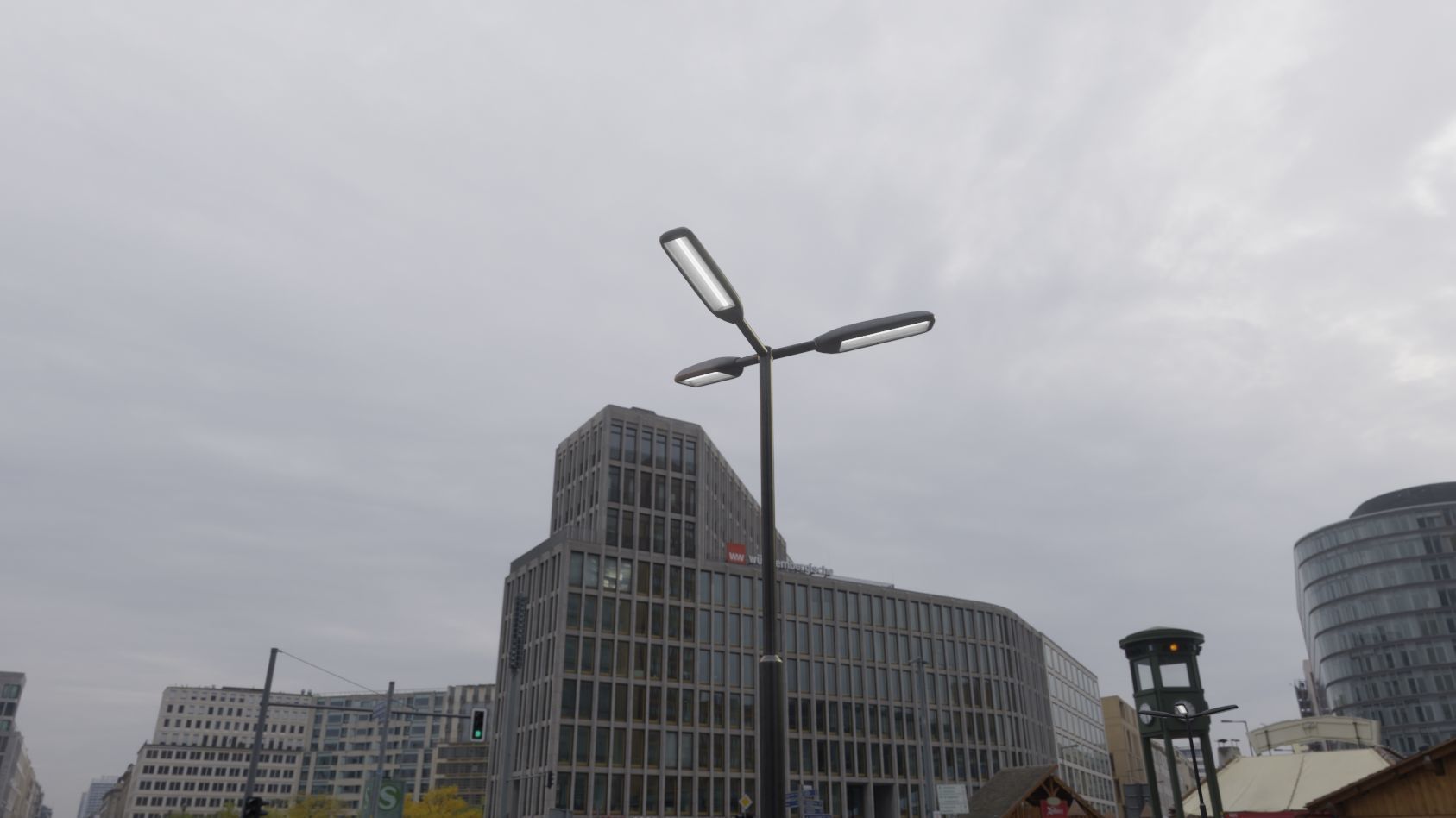 Street Light 11 version 3  3m with pole 3 Low-poly 3D model_46