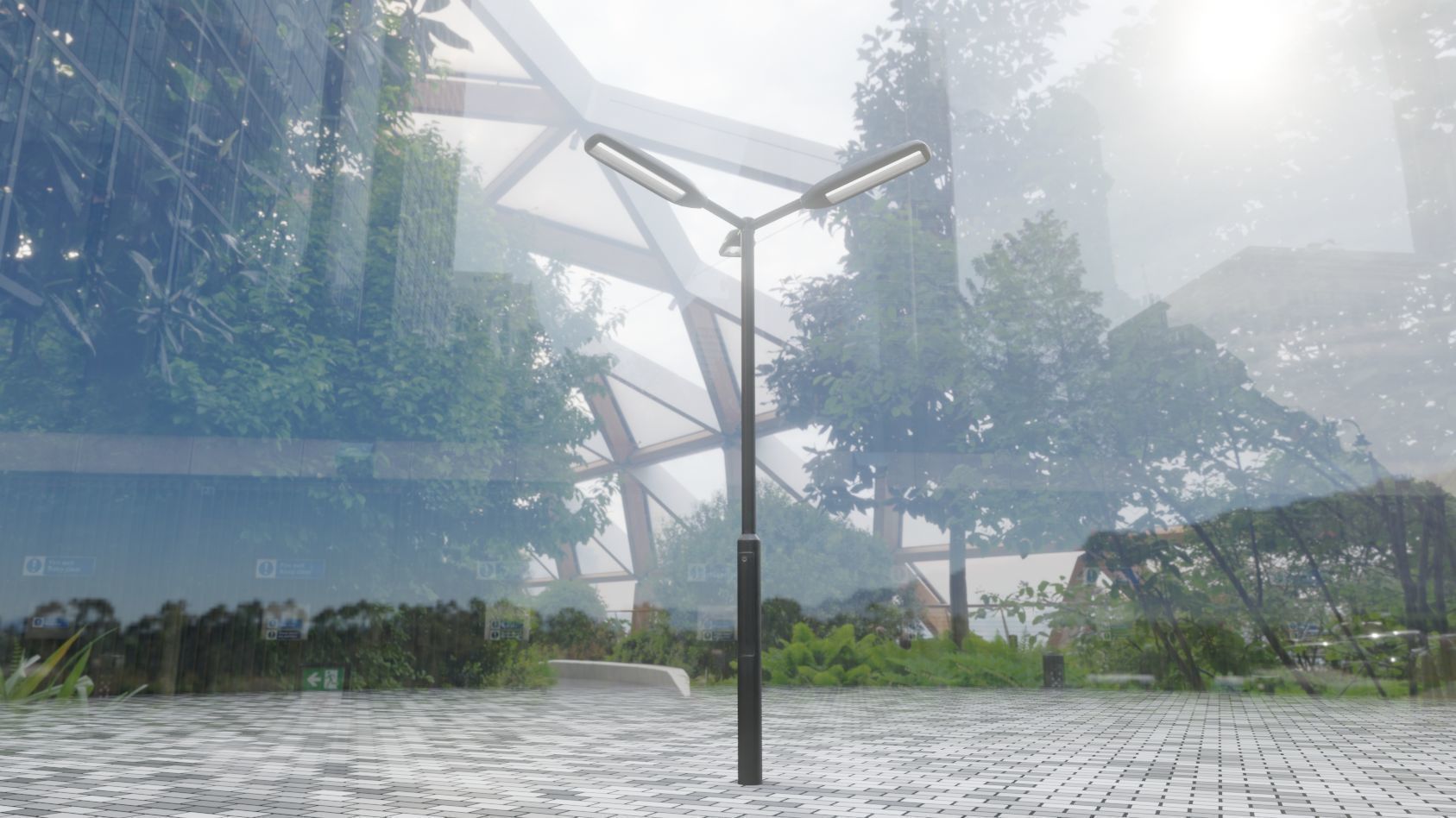 Street Light 11 version 3  3m with pole 3 Low-poly 3D model_38