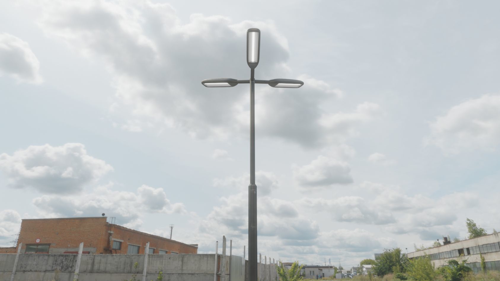 Street Light 11 version 3  3m with pole 3 Low-poly 3D model_33