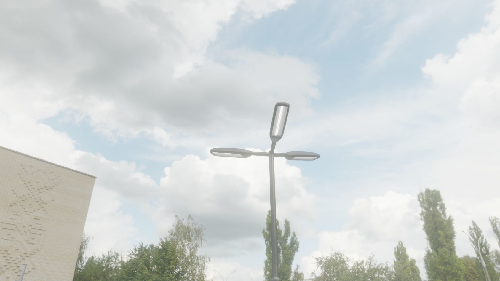 Street Light 11 version 3  3m with pole 3 Low-poly 3D model_21