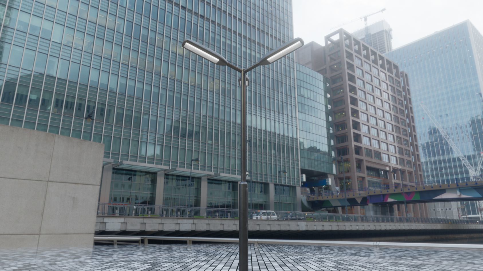 Street Light 11 version 3  3m with pole 3 Low-poly 3D model_28