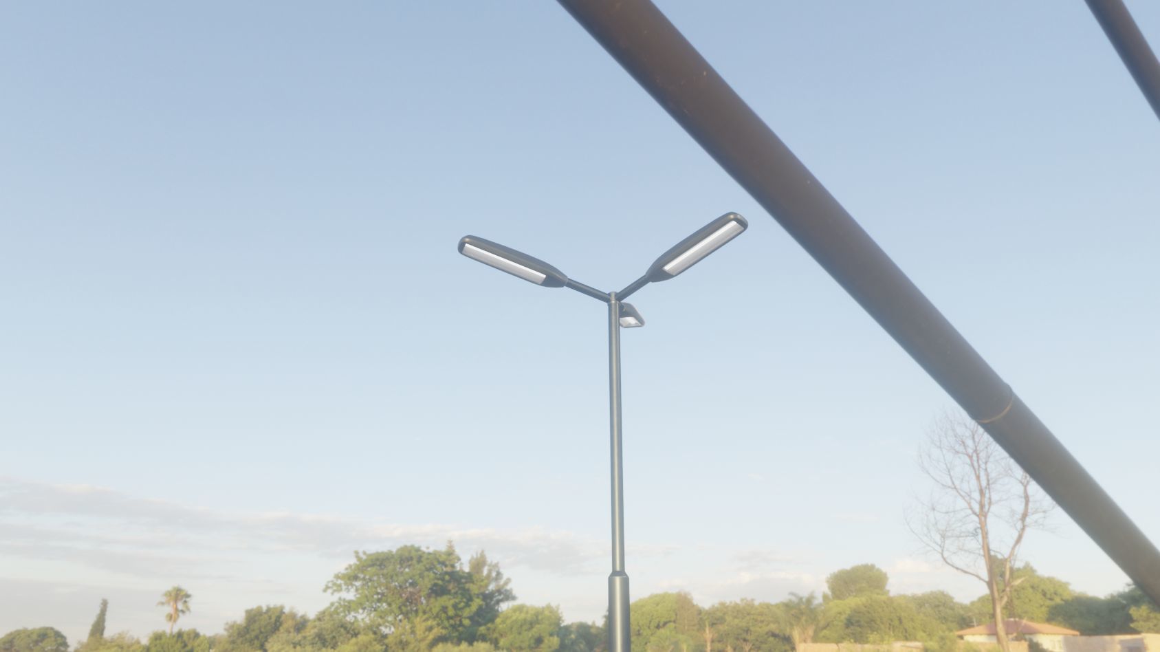Street Light 11 version 3  3m with pole 3 Low-poly 3D model_50