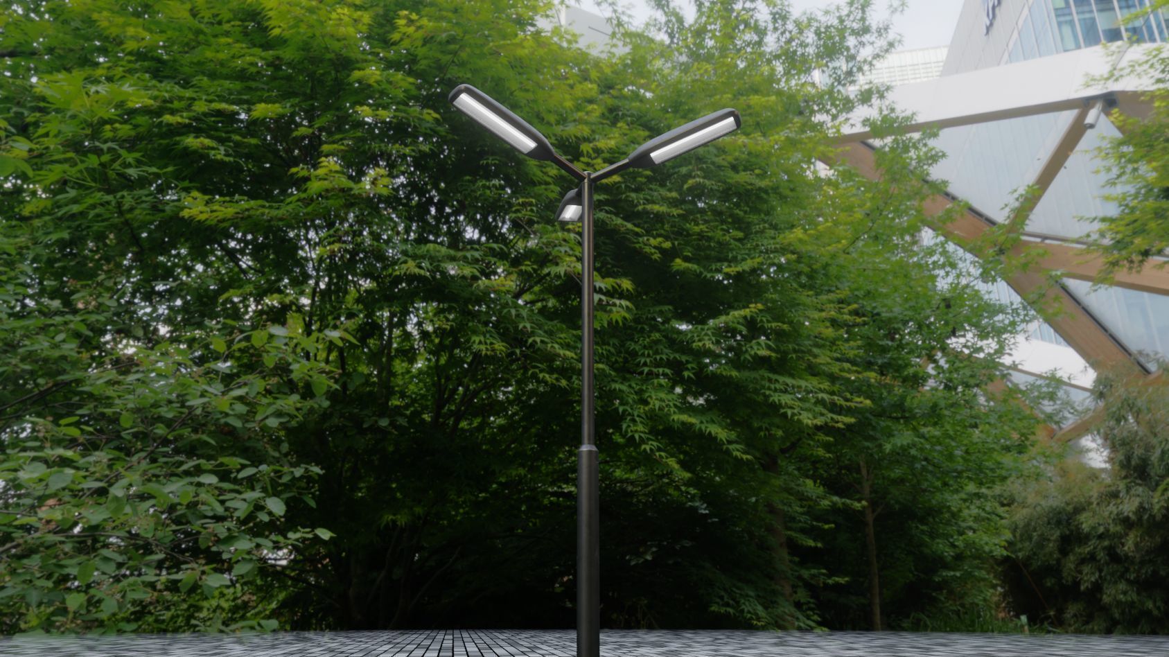 Street Light 11 version 3  3m with pole 3 Low-poly 3D model_27