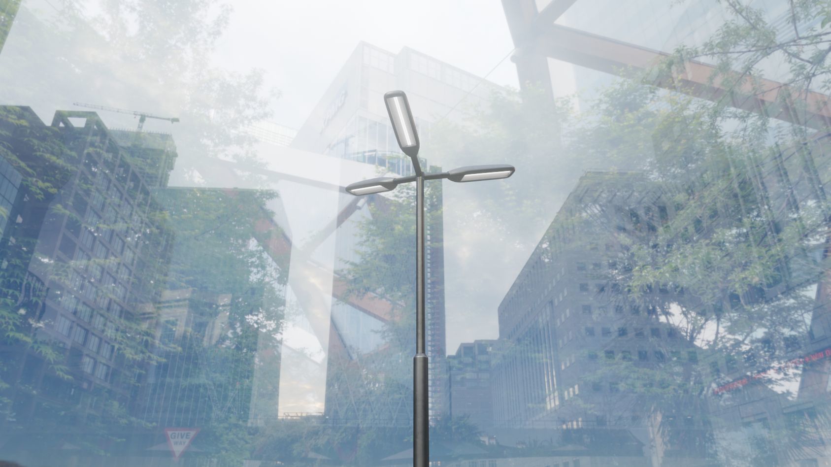 Street Light 11 version 3  3m with pole 3 Low-poly 3D model_23