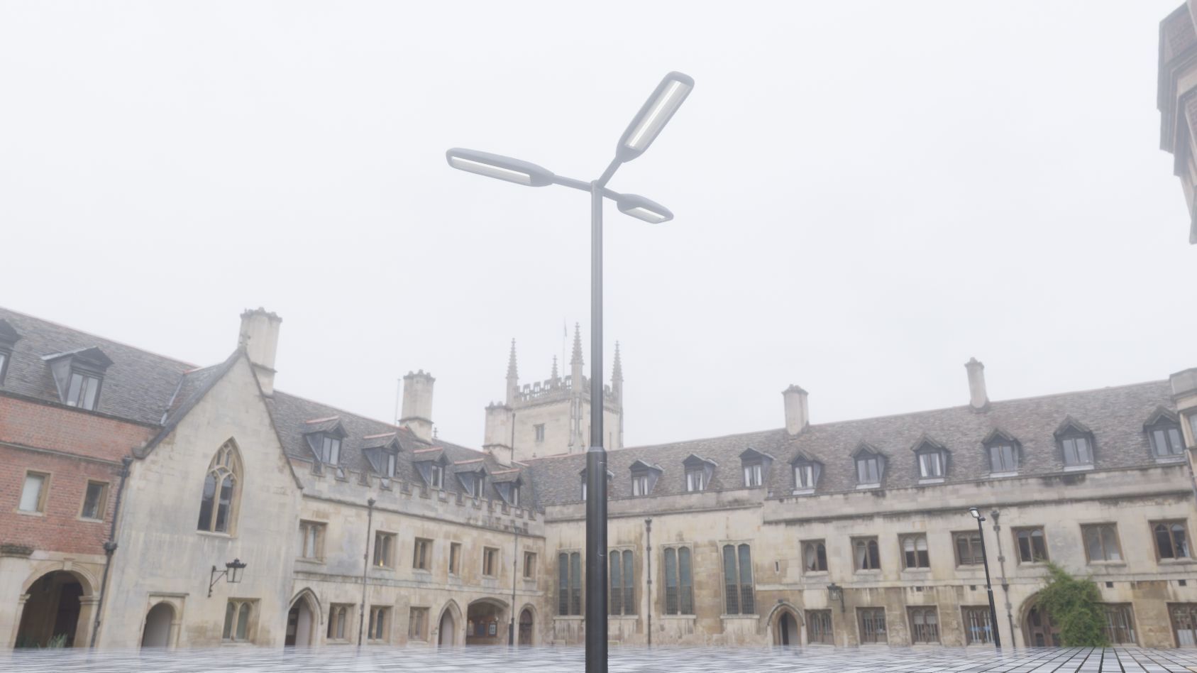 Street Light 11 version 3  3m with pole 3 Low-poly 3D model_64