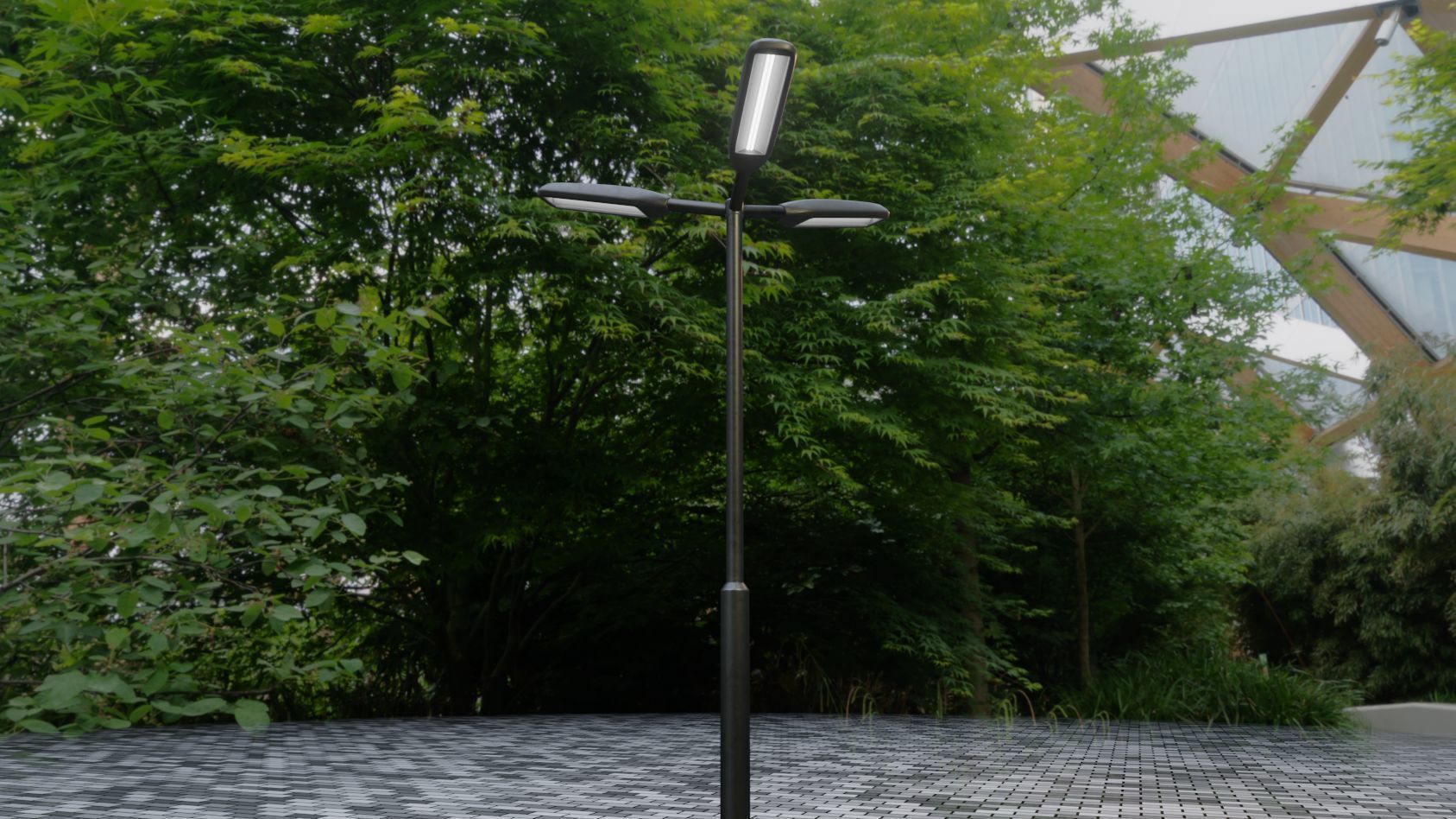 Street Light 11 version 3  3m with pole 3 Low-poly 3D model_87