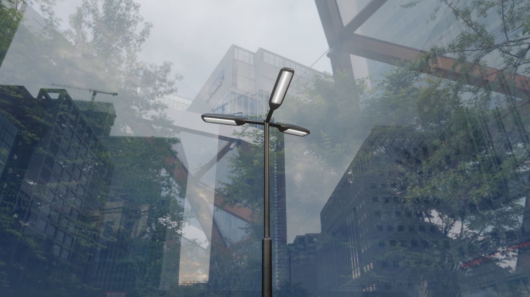 Street Light 11 version 3  3m with pole 3 Low-poly 3D model_53