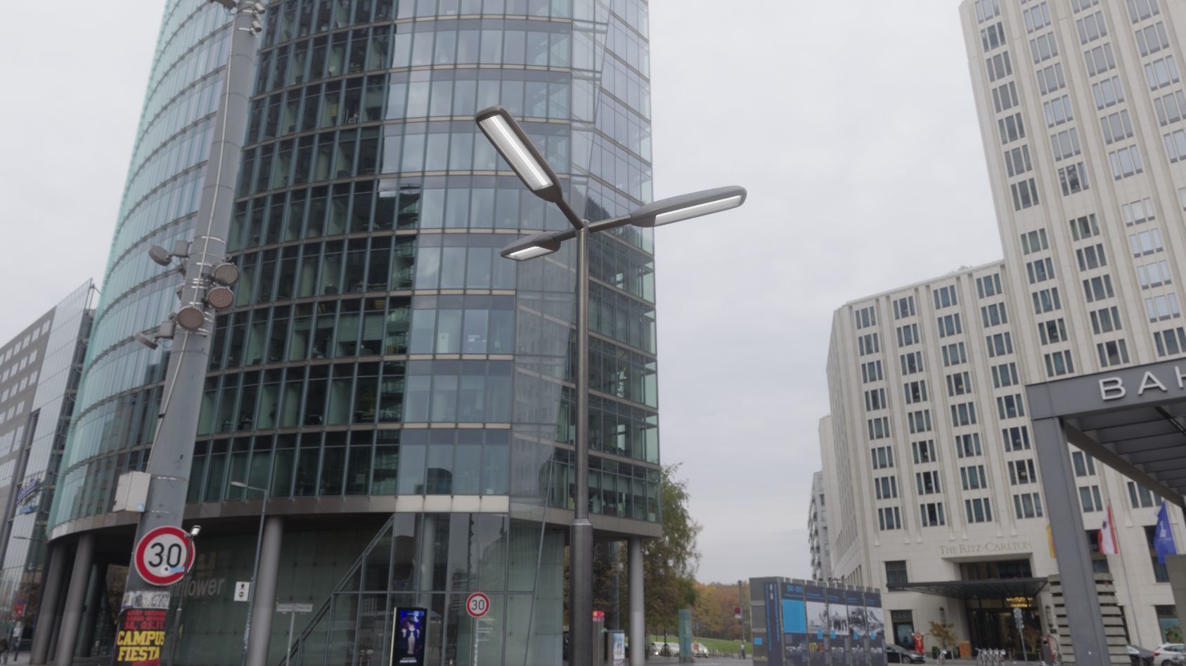 Street Light 11 version 3  3m with pole 3 Low-poly 3D model_91