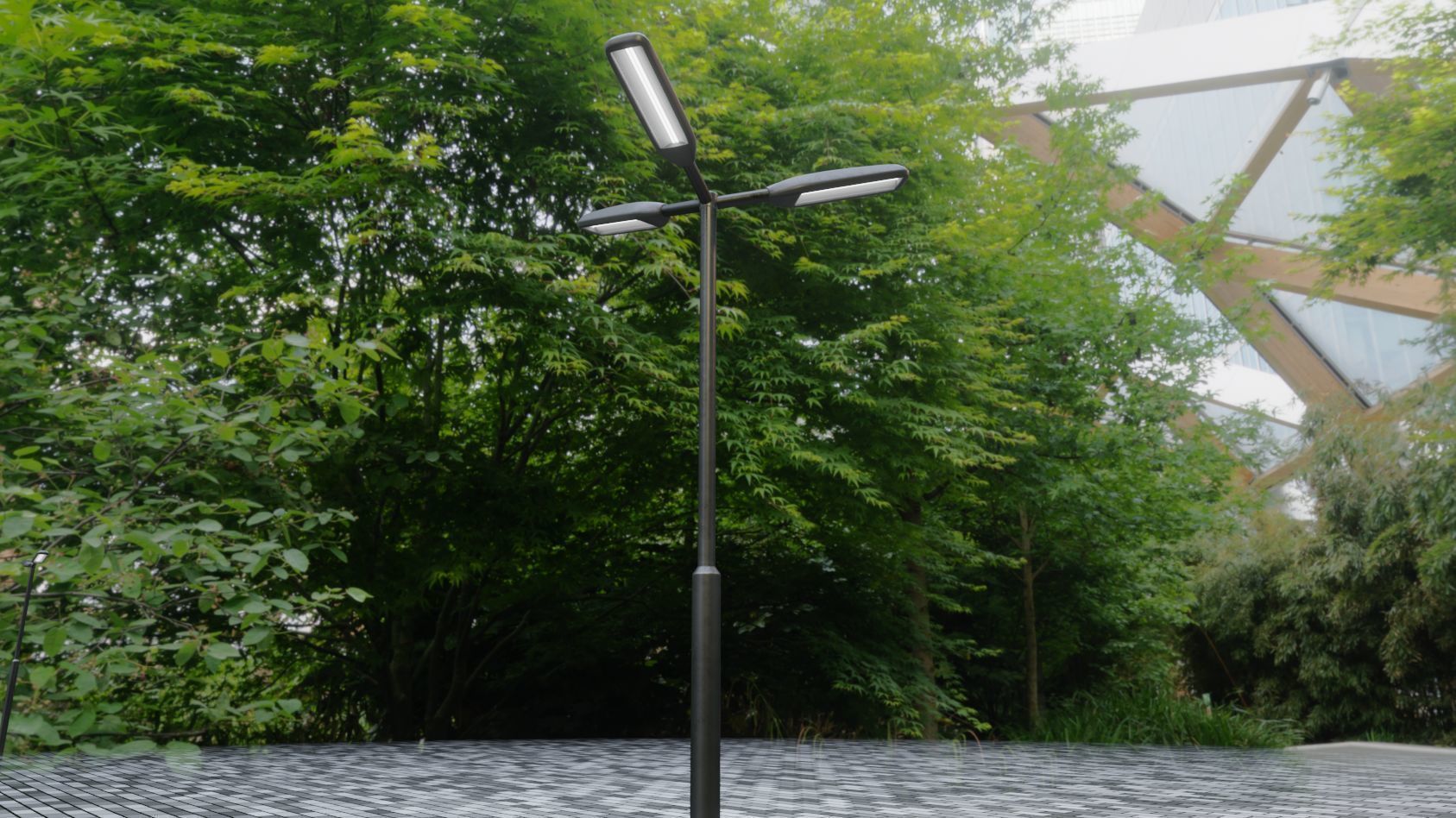 Street Light 11 version 3  3m with pole 3 Low-poly 3D model_57
