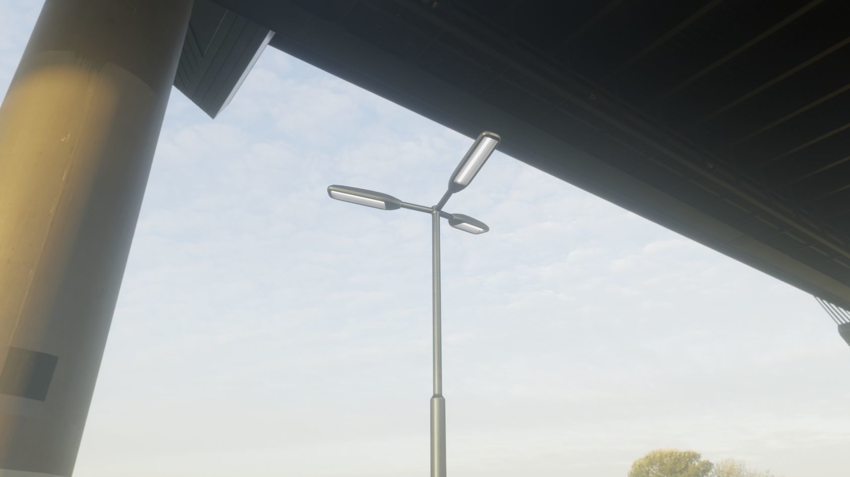 Street Light 11 version 3  3m with pole 3 Low-poly 3D model_52