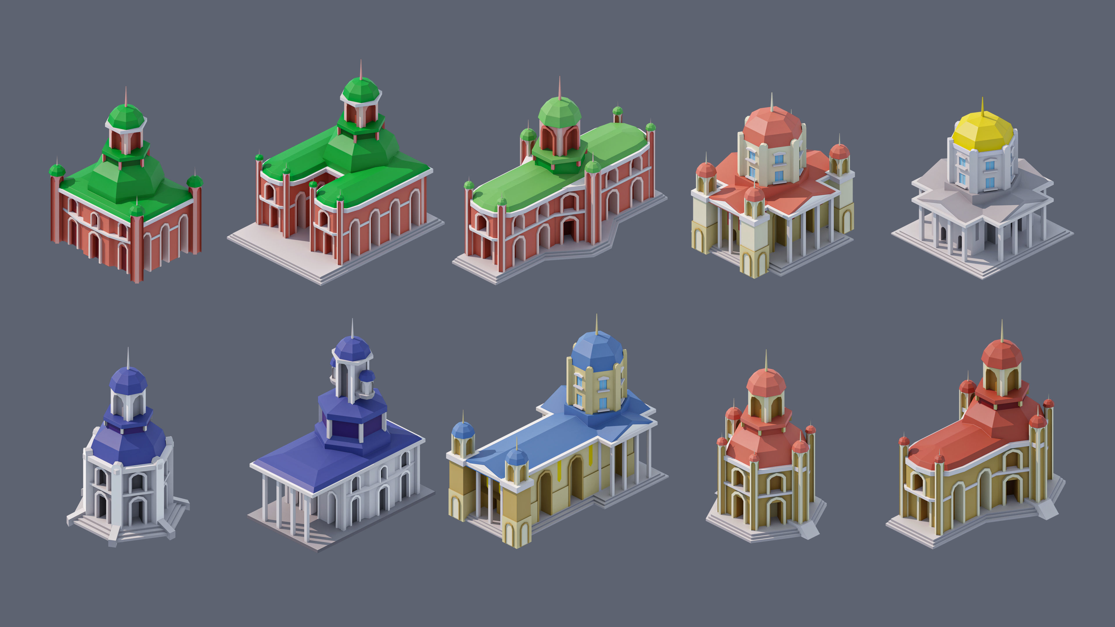 City 3 Low-poly 3D model_33