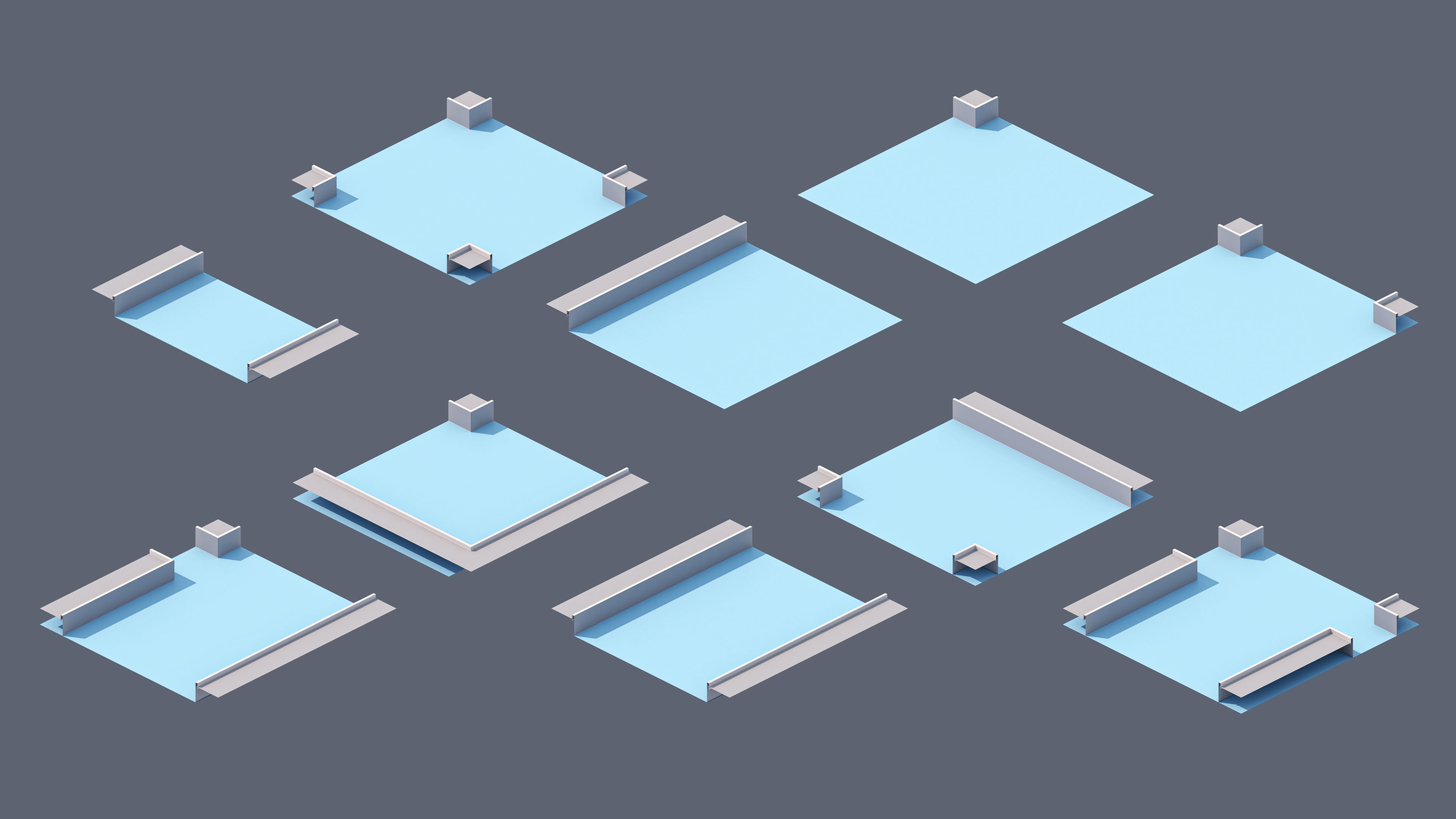 City 3 Low-poly 3D model_45