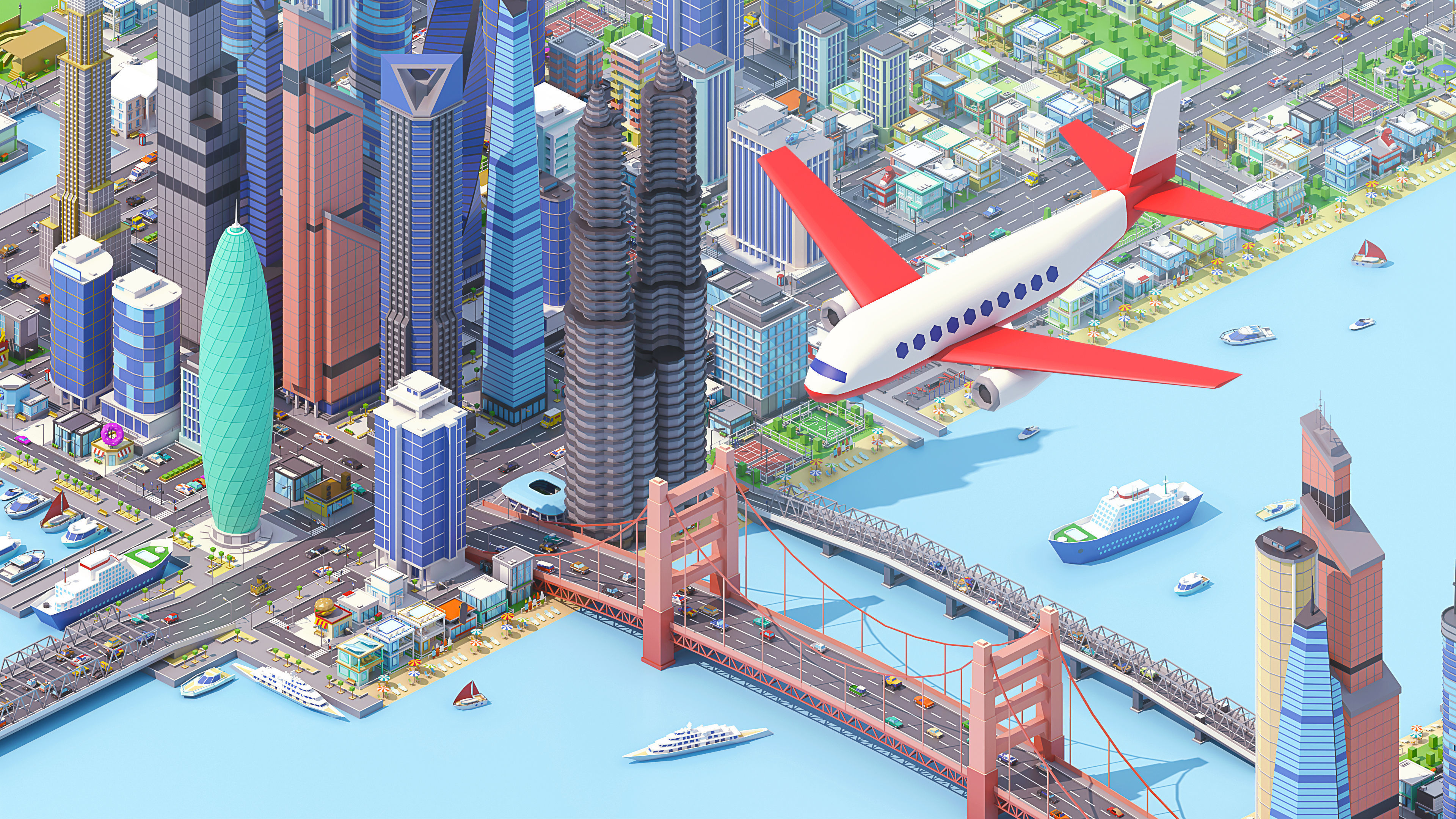 City 3 Low-poly 3D model_21