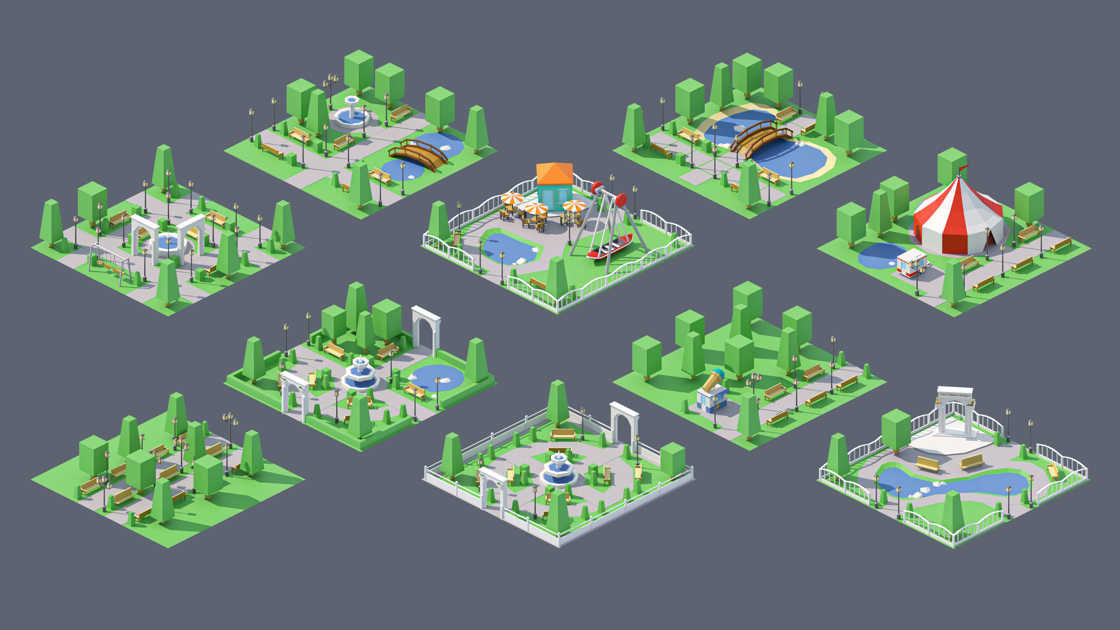 City 3 Low-poly 3D model_39