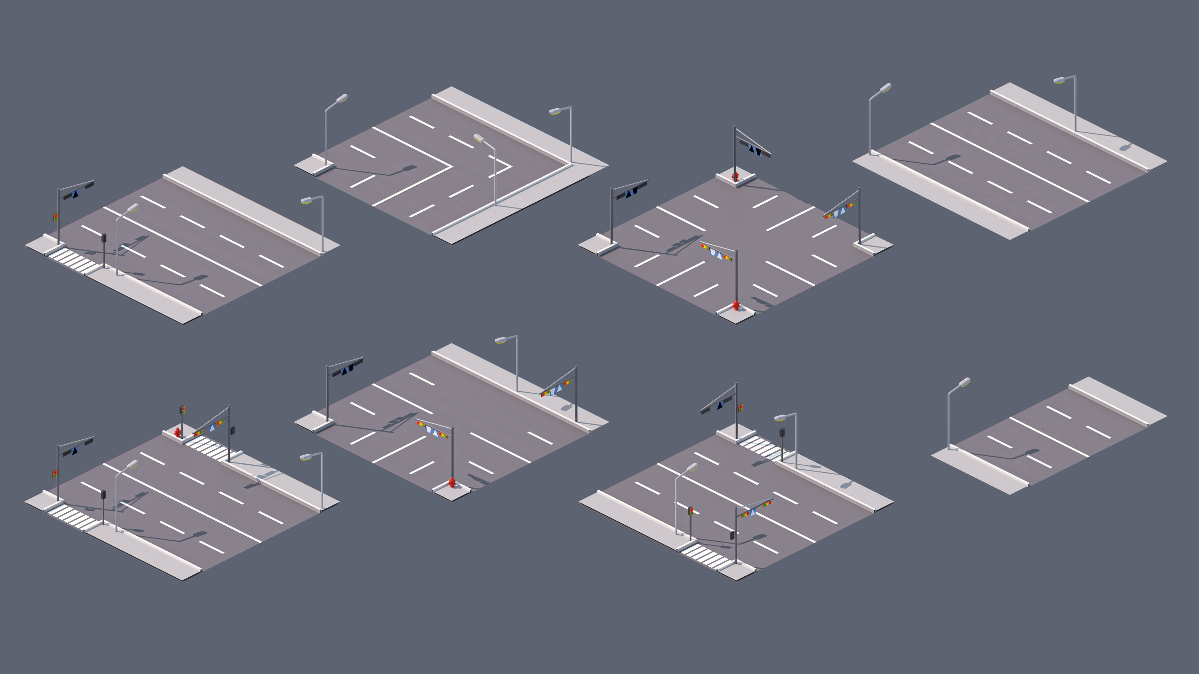 City 3 Low-poly 3D model_41