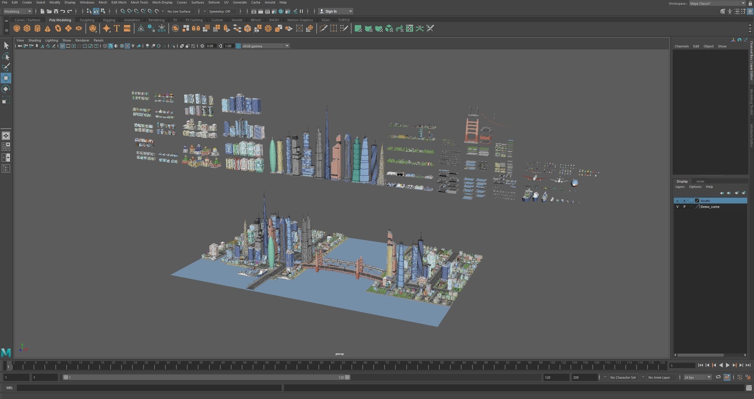 City 3 Low-poly 3D model_65