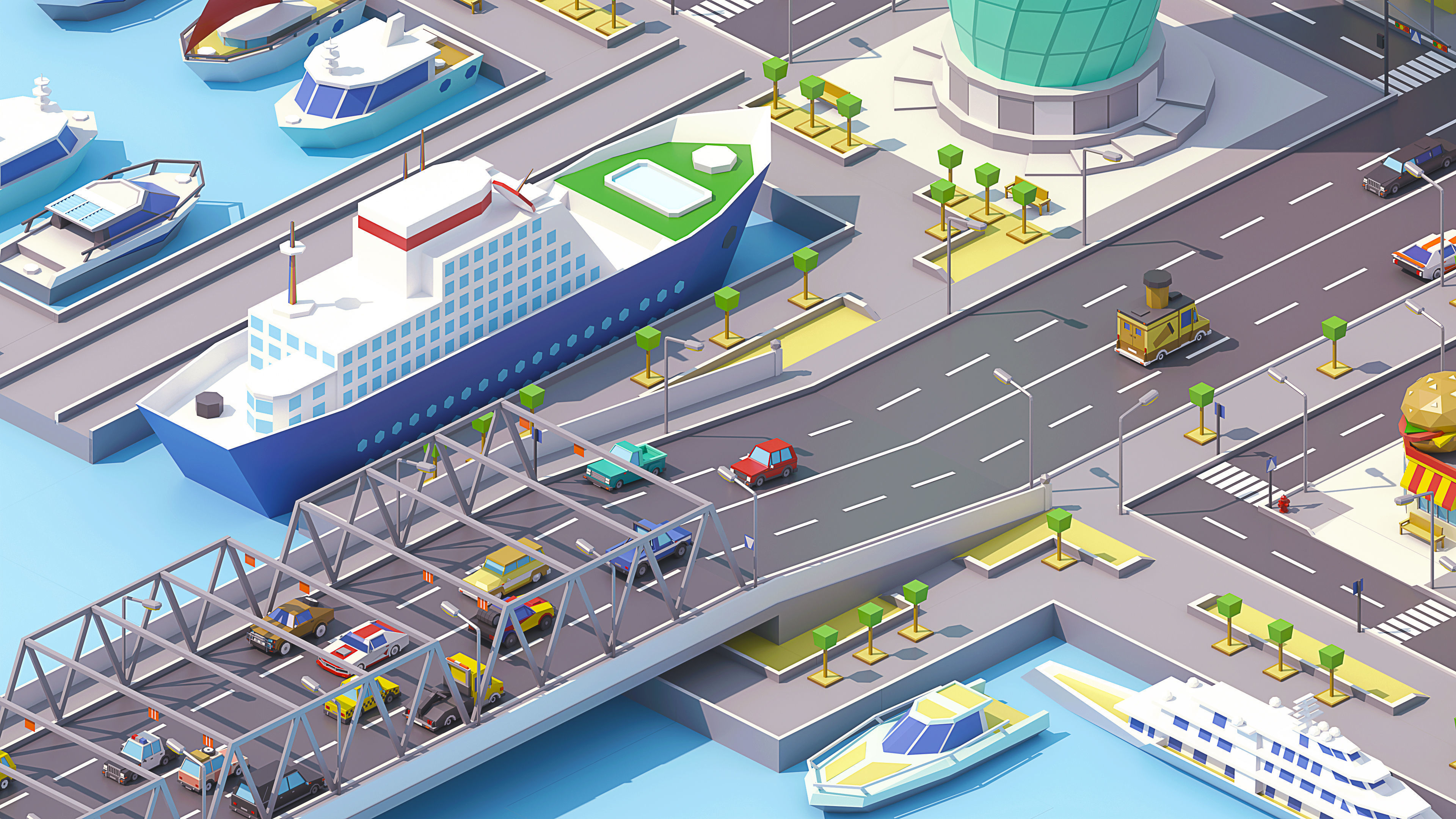 City 3 Low-poly 3D model_18