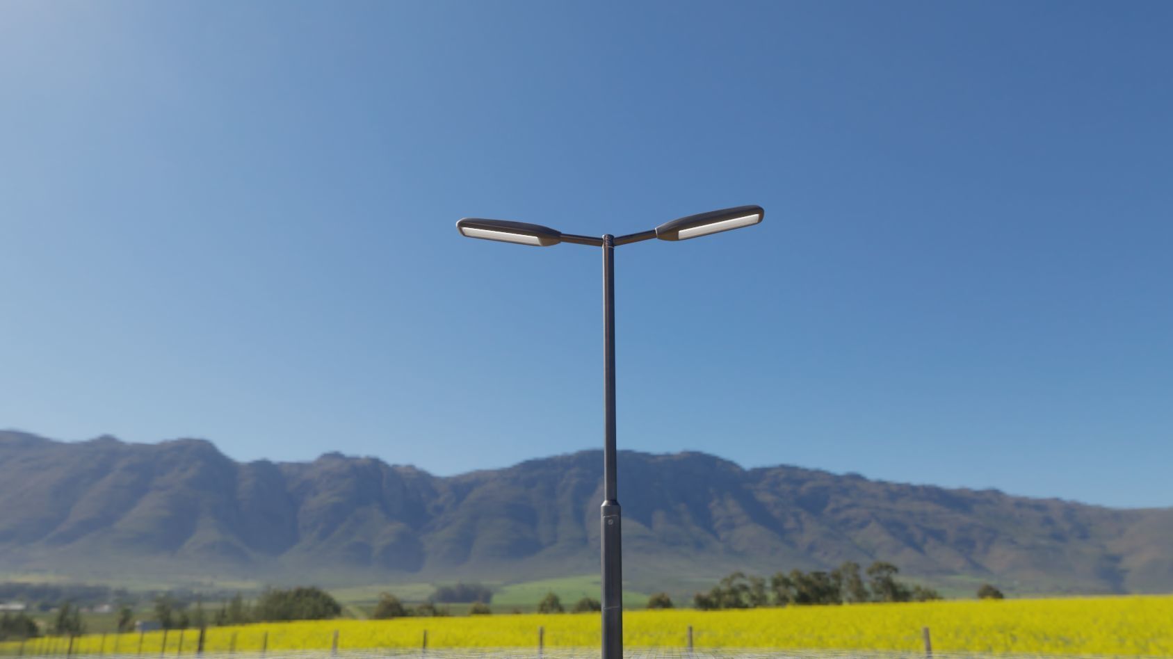 Street Light 11 version 2  3m with pole 3 Low-poly 3D model_71