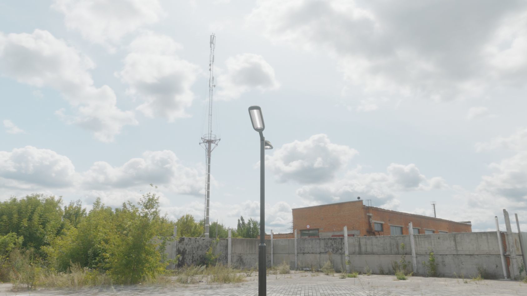 Street Light 11 version 2  3m with pole 3 Low-poly 3D model_44