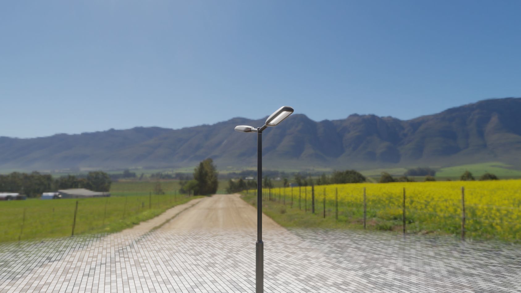 Street Light 11 version 2  3m with pole 3 Low-poly 3D model_41