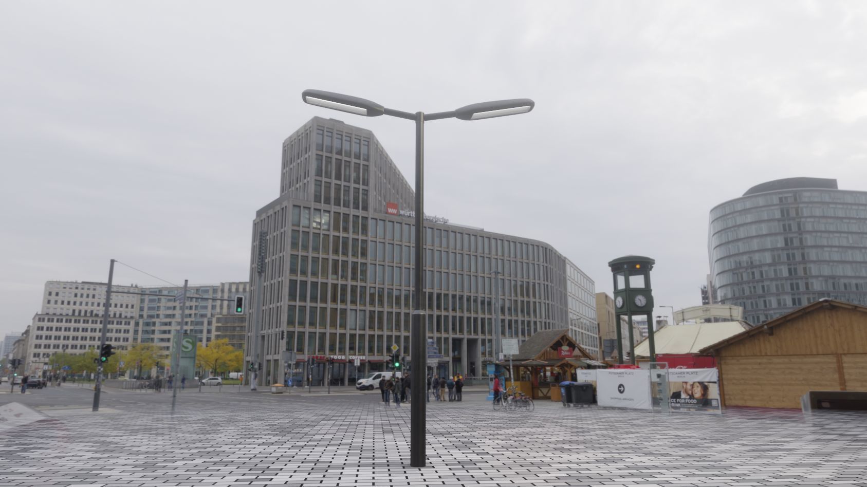 Street Light 11 version 2  3m with pole 3 Low-poly 3D model_87