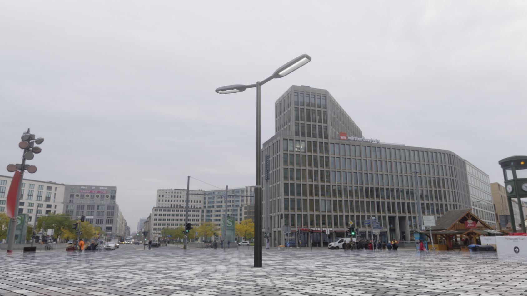 Street Light 11 version 2  3m with pole 3 Low-poly 3D model_57