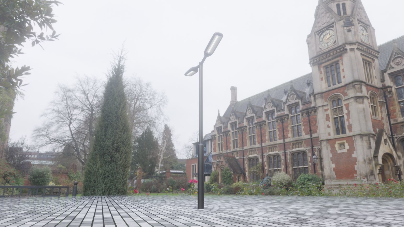 Street Light 11 version 2  3m with pole 3 Low-poly 3D model_60