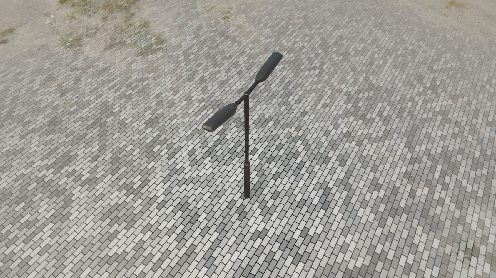 Street Light 11 version 2  3m with pole 3 Low-poly 3D model_28