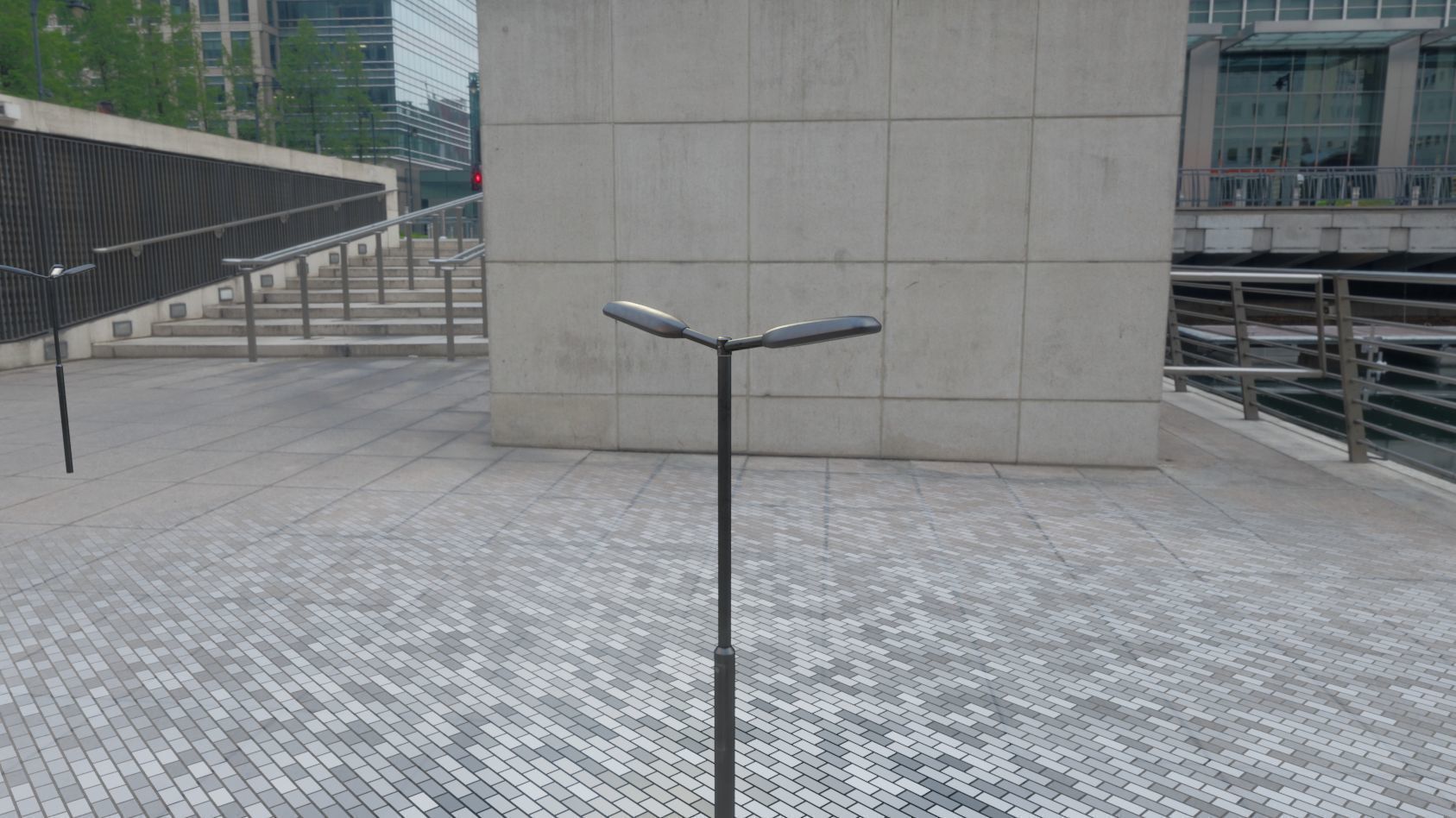 Street Light 11 version 2  3m with pole 3 Low-poly 3D model_39