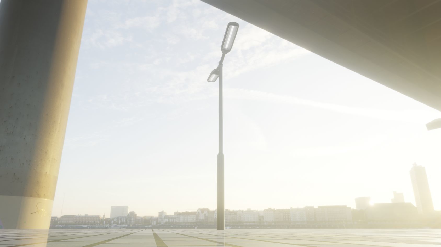 Street Light 11 version 2  3m with pole 3 Low-poly 3D model_78
