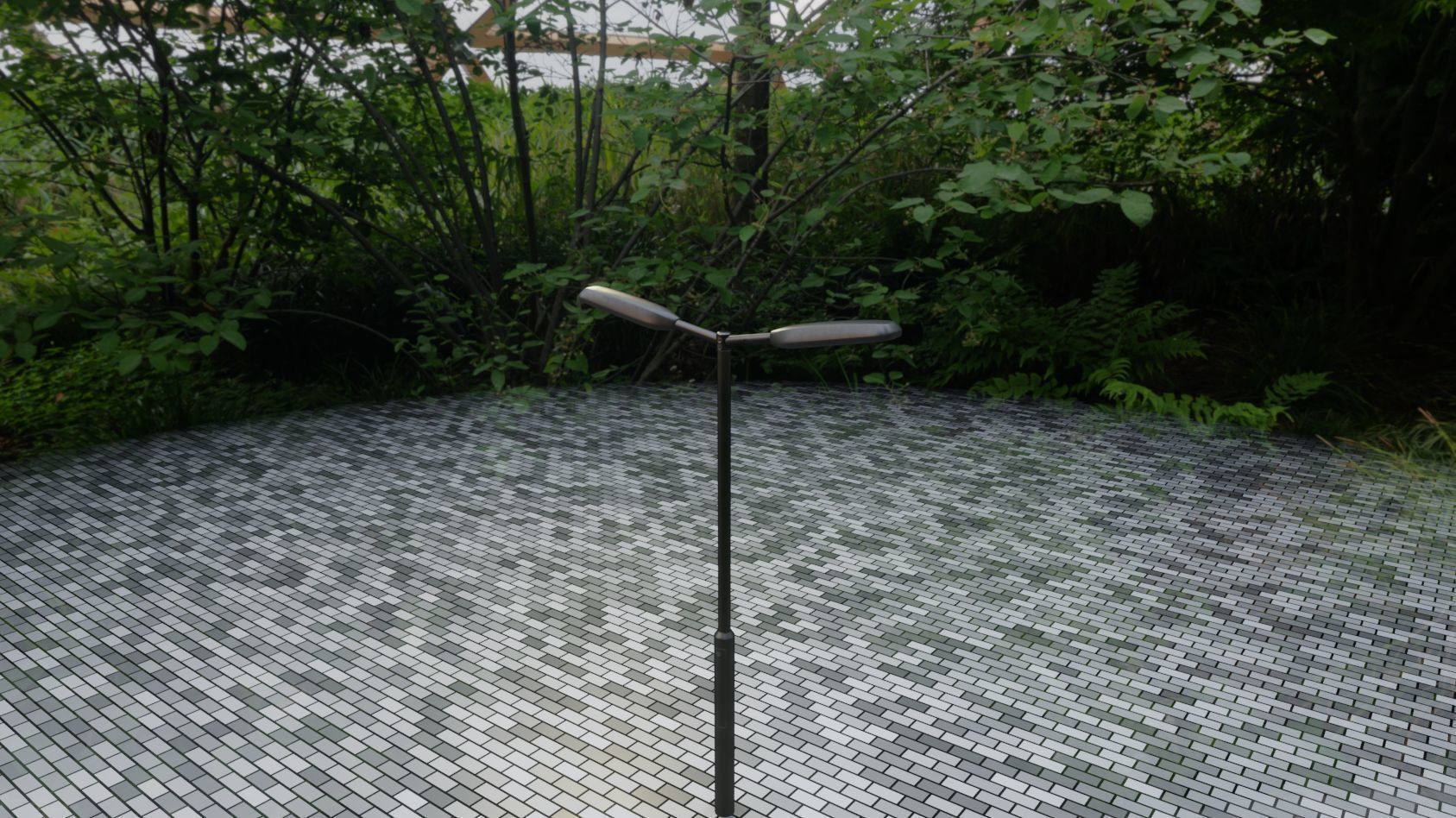 Street Light 11 version 2  3m with pole 3 Low-poly 3D model_38