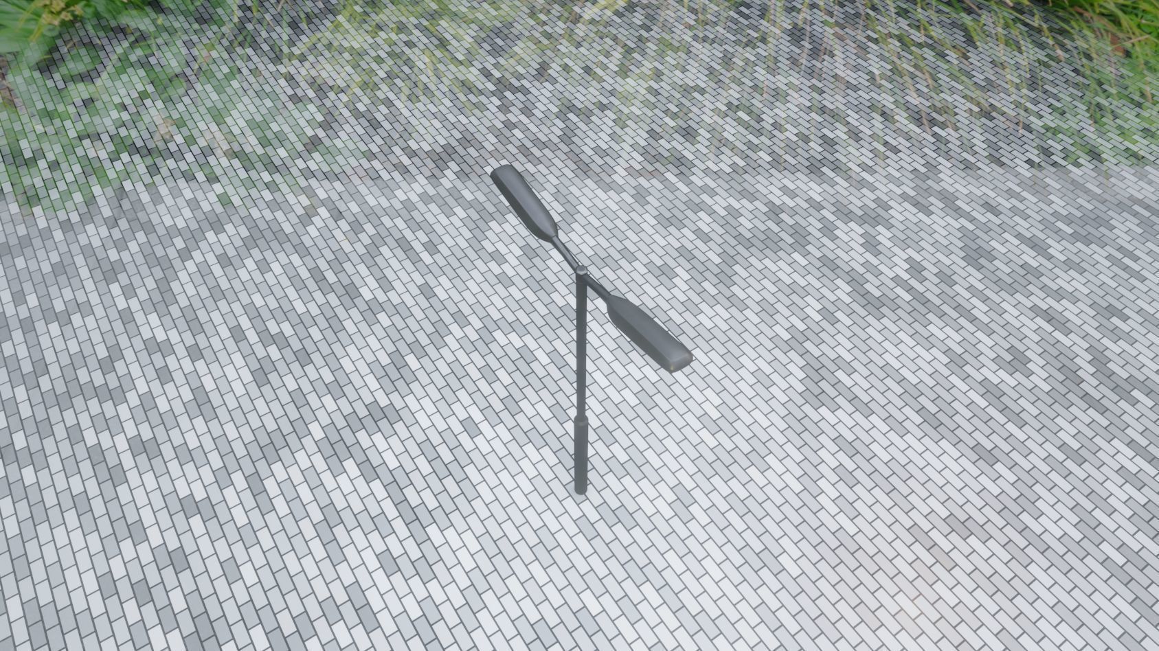 Street Light 11 version 2  3m with pole 3 Low-poly 3D model_22