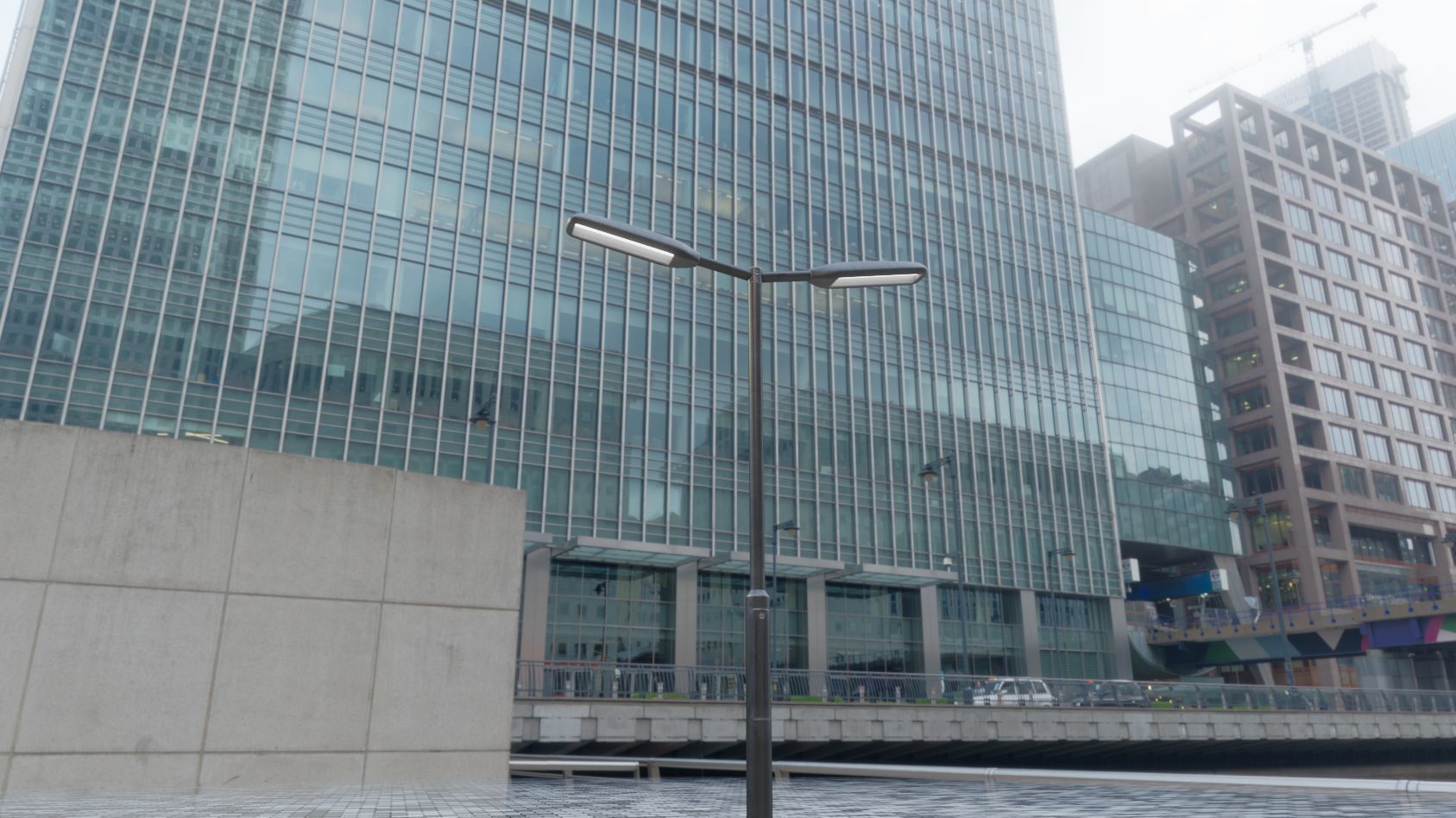 Street Light 11 version 2  3m with pole 3 Low-poly 3D model_69