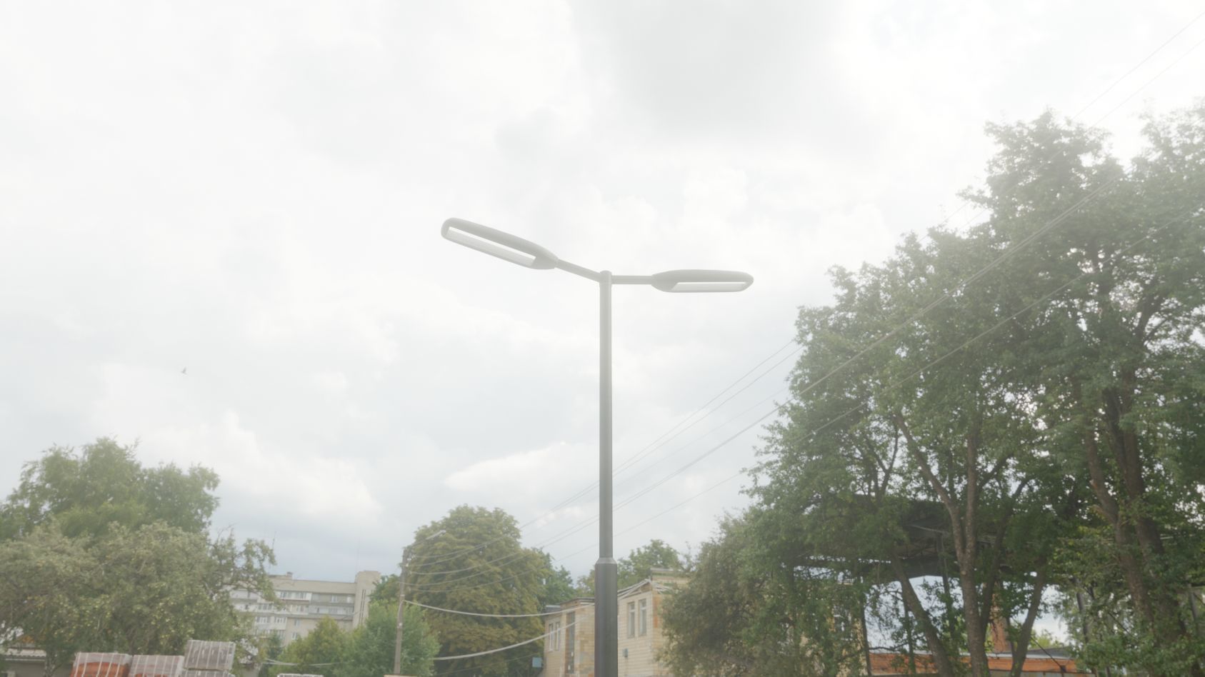 Street Light 11 version 2  3m with pole 3 Low-poly 3D model_16
