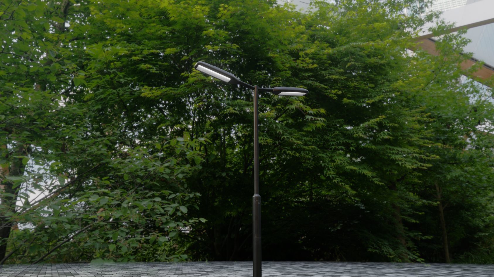 Street Light 11 version 2  3m with pole 3 Low-poly 3D model_68