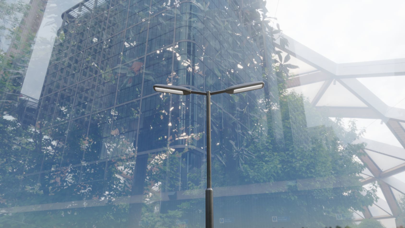 Street Light 11 version 2  3m with pole 3 Low-poly 3D model_18